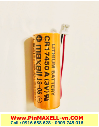 Maxell CR17450, Pin Maxell CR17450 lithium 3v size 4/5A 2600mAh Made in Japan